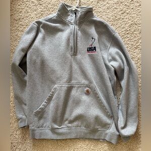 Carhartt USA Field Hockey Half-Zip Sweatshirt, XL, Loose Fit